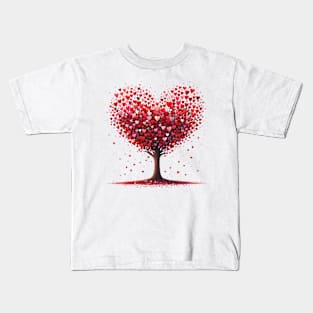 Tree Shaped Hearts Kids T-Shirt
